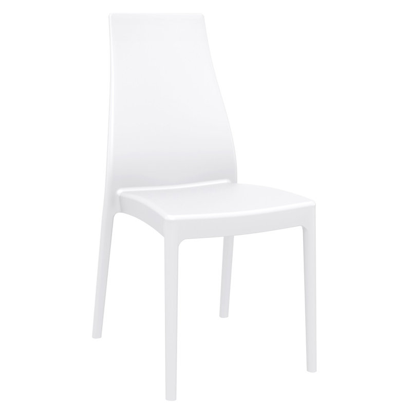 Chaise d'appoint empilable Mckenna, Blanc