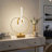 19" Gold Metal Abstract Geo Table Lamp