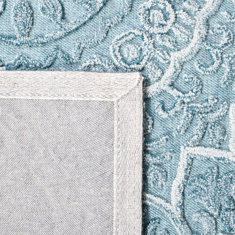Tapis géométrique touffeté à la main Stephnie, Carré 6 pi