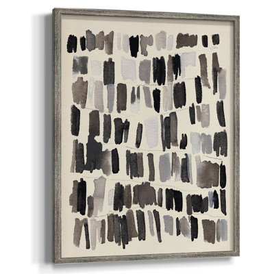 «Chalk and Flint IV», reproduction encadrée - bois massif