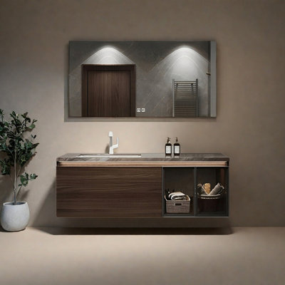 Armoire de salle de bain légère et luxueuse