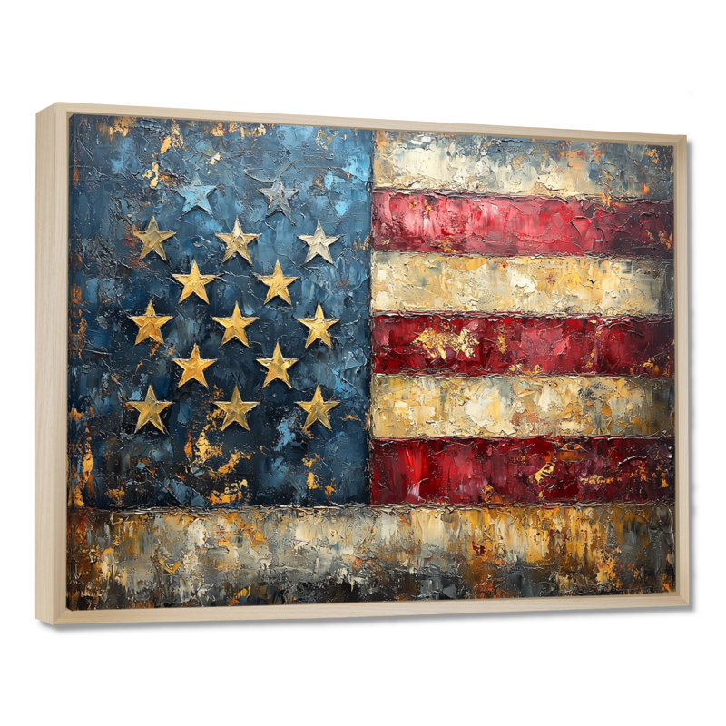 Drapeau des États-Unis, «Emancipation Proclamation I», art mural États-Unis, H 16 po x l 32 po, Impression encadrée flottante