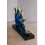 Statue abstraite et géométrique en résine d'oursin chromé sur base noire Blakelee 17 po x 4 po x H 12 po-1442302044-1442302051