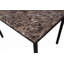 Table de salle à manger en métal avec plateau en faux marbre Noyes