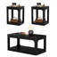 Ensemble de salon moderne 3 pièces, table basse et table d'appoint avec bords arrondis Modern-130973077