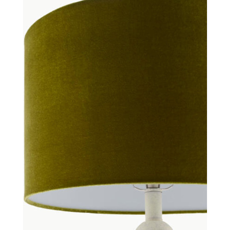 Elaine Table Lamp, Cream, Green, 32" H x 15" W x 20" D