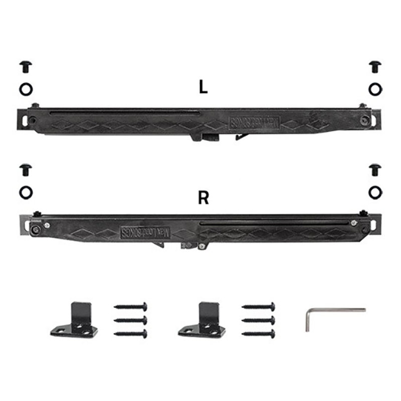 6.6 Ft. Soft Close Standard Single Barn Door Hardware Kit (Door Not Included), Black
