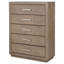 Barley Brown 5-drawer Bedroom Chest