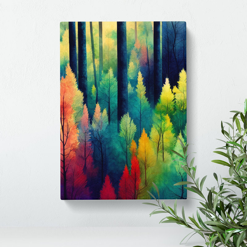 Beaming Forest - Wrapped Canvas, 50cm H x 35cm W x 3cm D