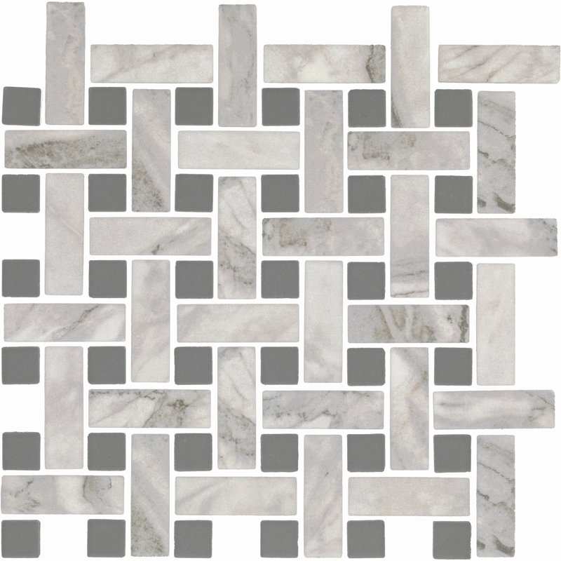 Daltile Divinium 1 x 3 Glazed Ceramic Basketweave Mosaic Tile (10 PCS Per Carton) (10.00 SQFT Per Carton), Zion