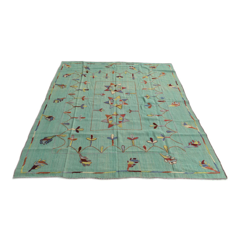 Tapis carré vert 6 pi 6 po