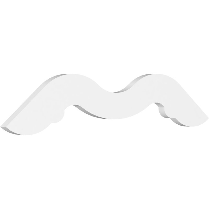 Pignon en PVC de qualité architecturale Midway, H 13,5 po x l 36 po x P 1 po, 9 / 12