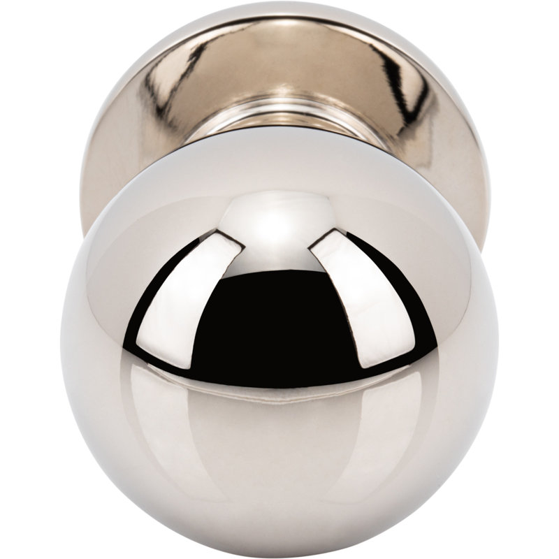 Divina 1 1/4" Diameter Round Smooth Knob, Polished Nickel