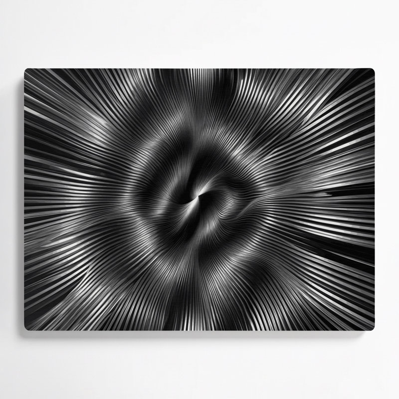 Art mural gris op Op 80, 11" H x 14" W