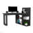 Masai Writing Computer Desk, Five Open Shelves-144088576