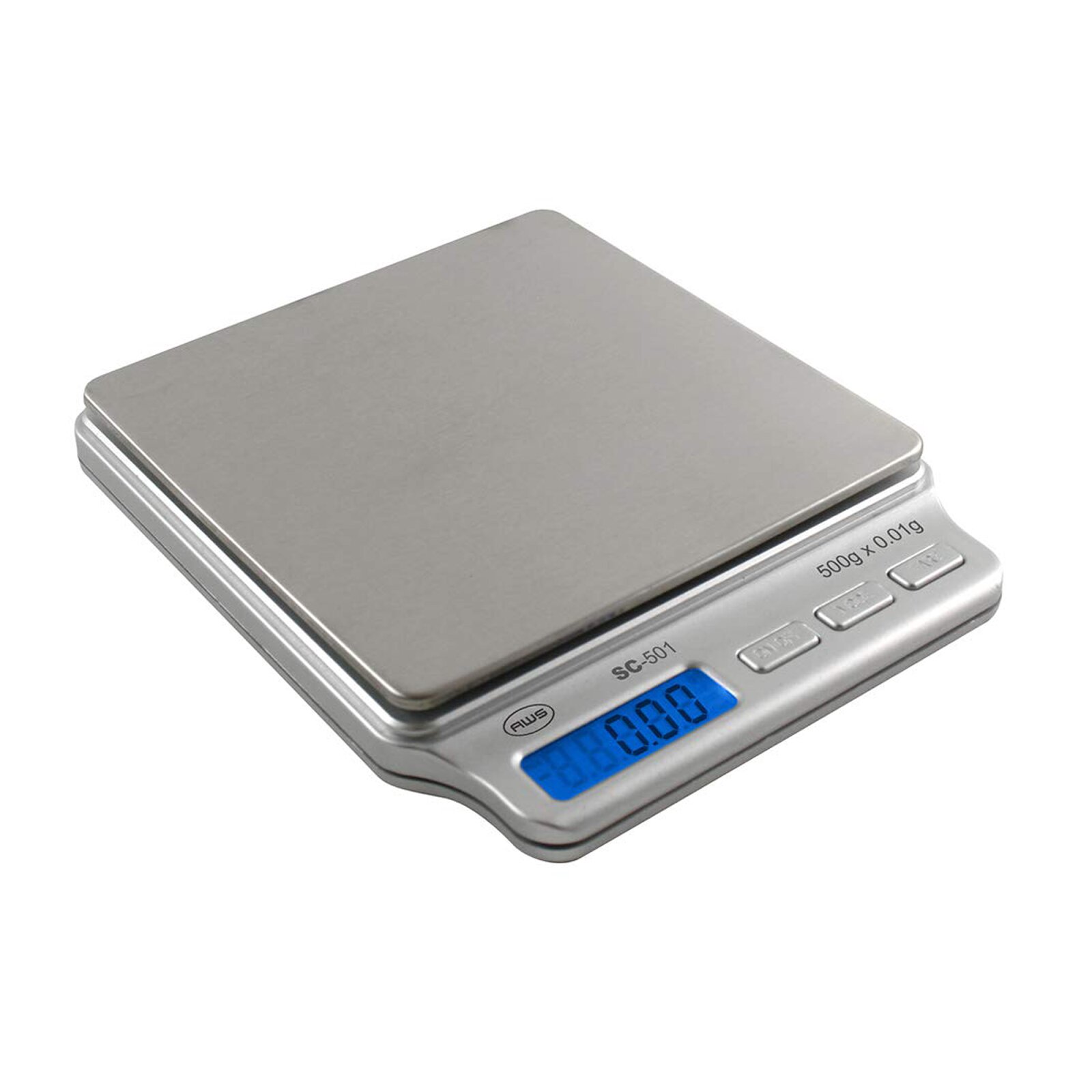 American Weigh Scales SC Series Precision Stainless Steel Digital Portable  Pocket Weight Scale 500G X 0.01G - Great For Baking