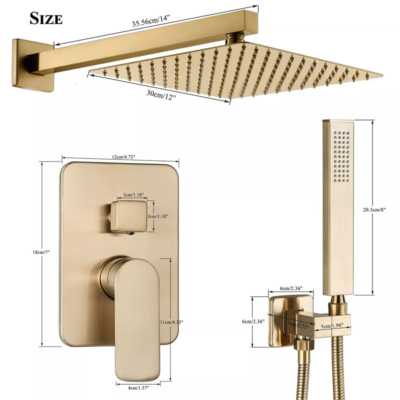 Système de douche complet avec valve brute
