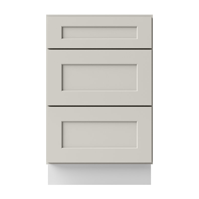 Ready to Assemble Solid Wood Shaker Drawer Base Bath Cabinet, Creme Shaker, 15"