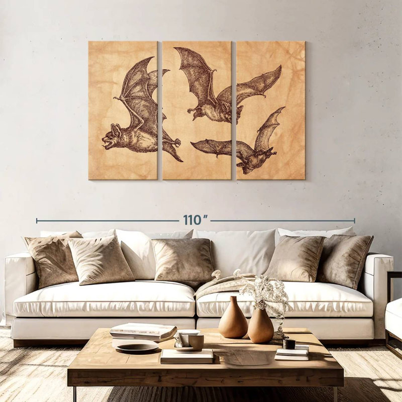 Brampt Bats, 48" H x 74" W