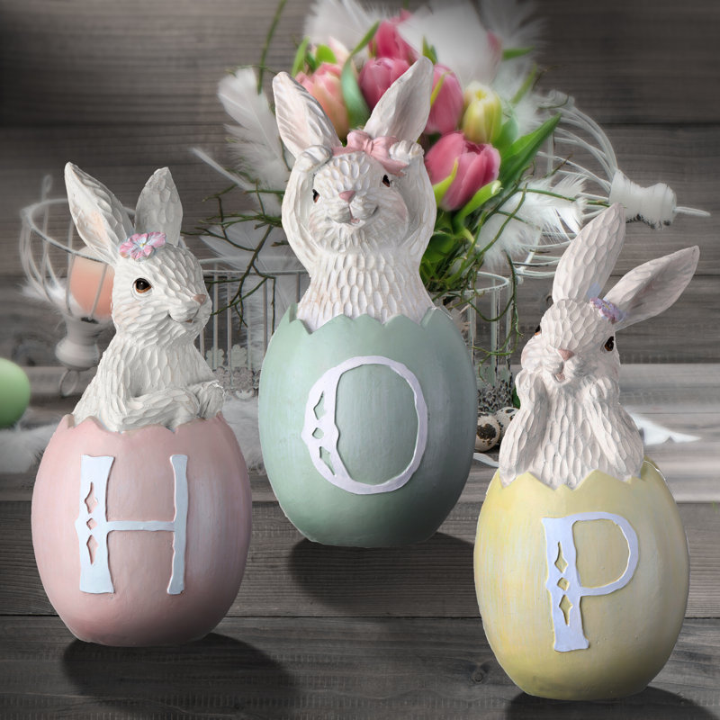 Ensemble d'œufs de lapin 3 pièces