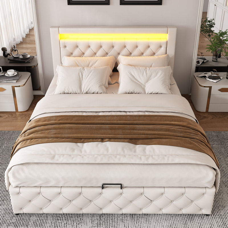 Upholstered Ottoman Storage Bed