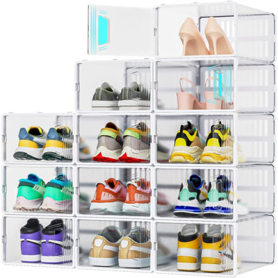 12 Pair Stackable Shoe Storage Box