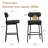Sherpa Counter Height Bar Stools Set of 3 Modern Upholstered Barstools with Curved Open Back/Round Seat Boucle Comfortable Bar Chairs for Kitchen Island, 24.6 Inch-302599420
