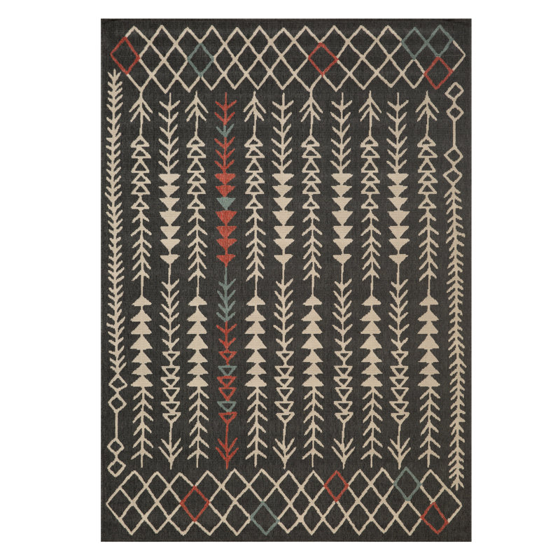 Tapis d'intérieur / extérieur Tribu, Rectangle 8 pi x 9 pi 9 po