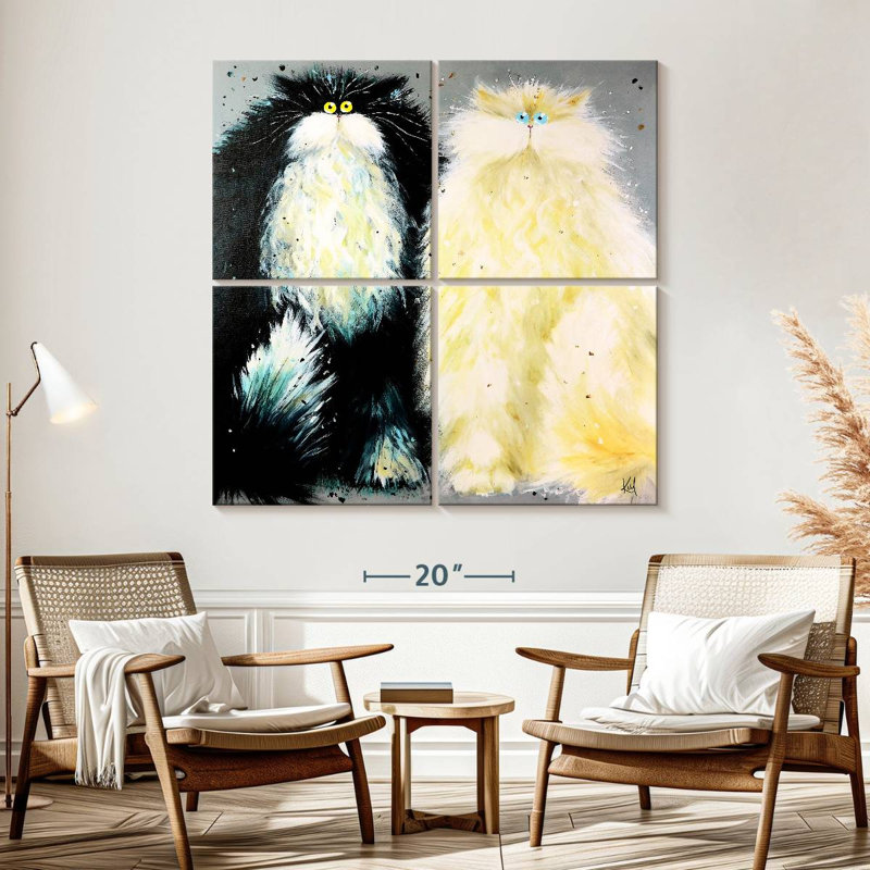 Brampt Mr And Mrs Cats, 57" H x 57" W