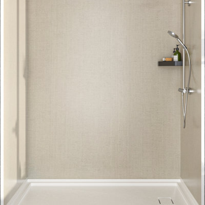 Contour de panneau de douche 3 pièces SMC l 60 po x H 96 po x P 36 po, épaisseur améliorée de 0,2 po, installation rapide, découpable