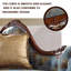 77.17"American-style solid wood upholstered princess chair