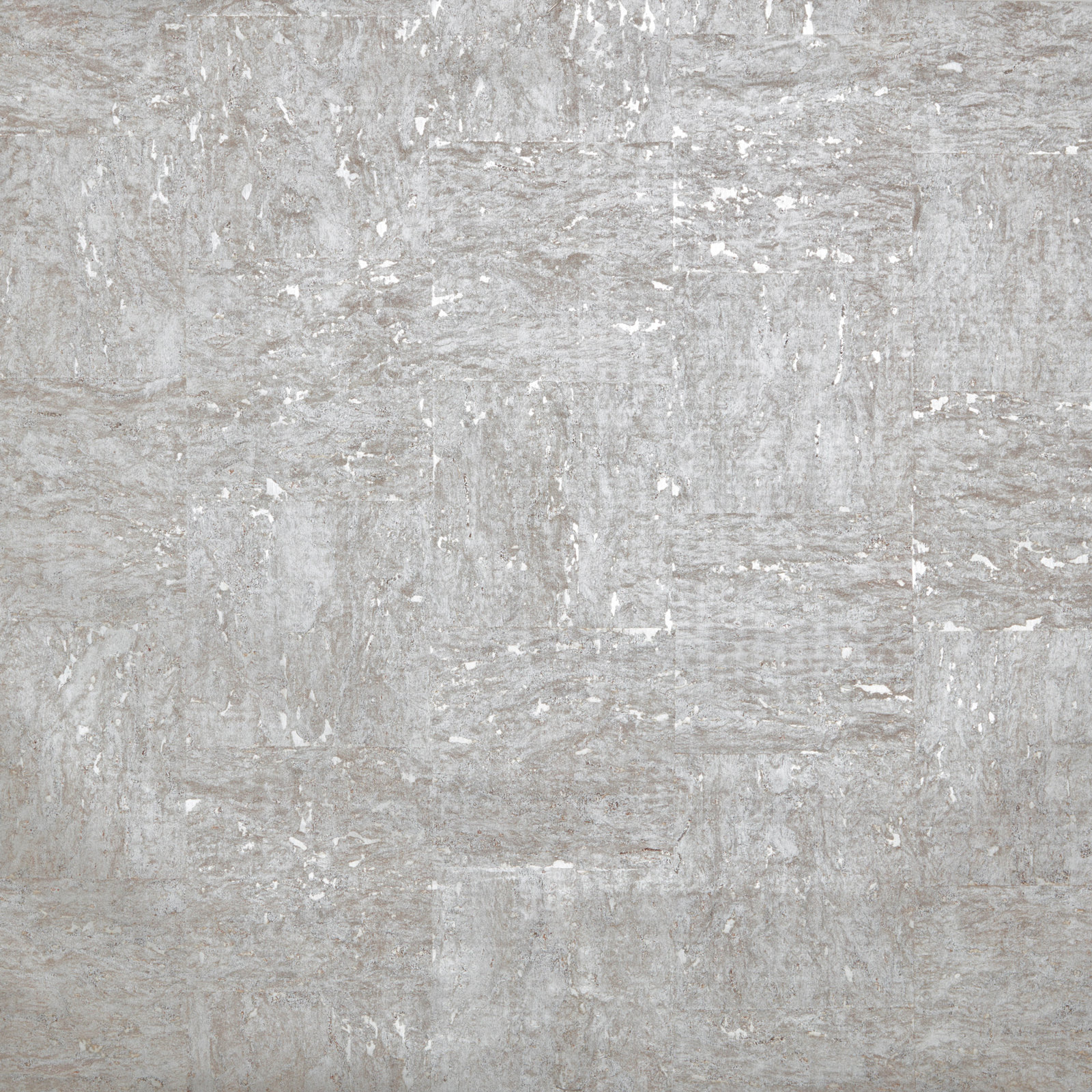 Cork Wallpaper Double Roll, Warm SIlver Metallic