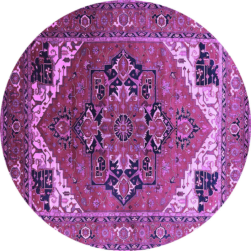 Tapis mauve Mid-Century 2037, Rond 7 pi
