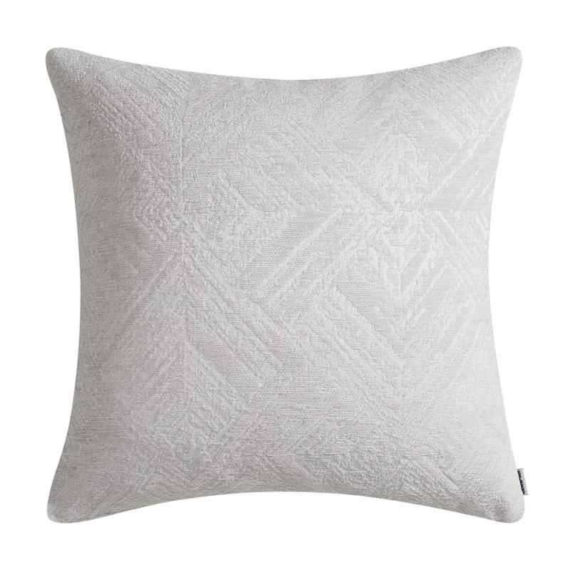  Chenille Throw Pillow Cover, Light Grey, 20" x 20" x 1"