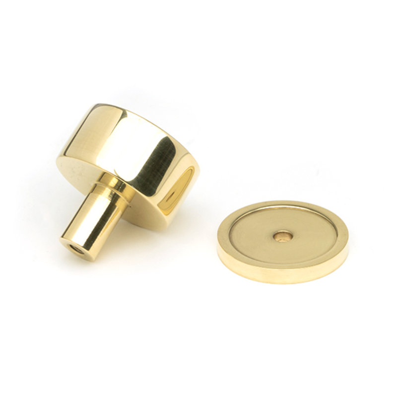 Round Knob, Polished Brass, 3 cm