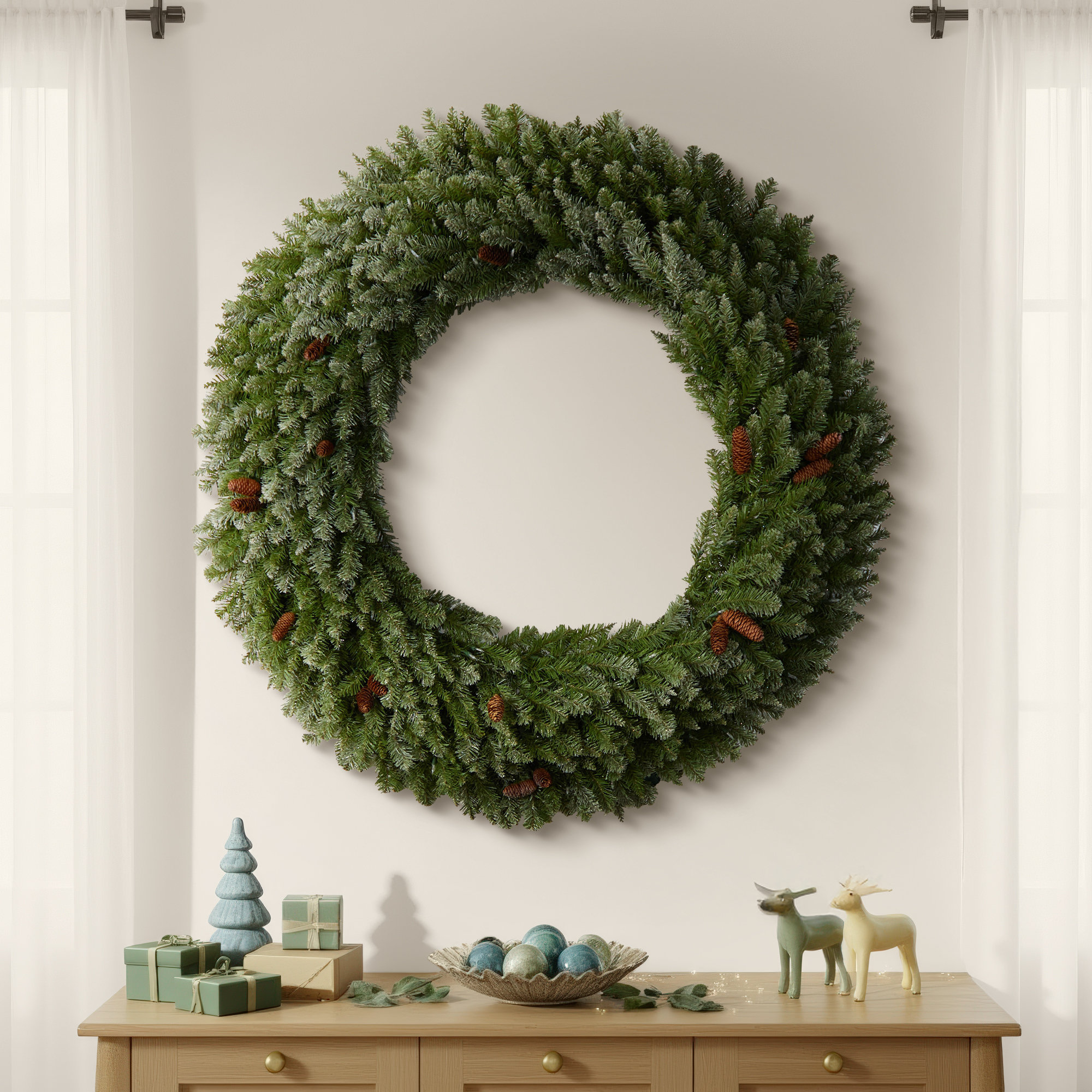 60'' Lighted Wreath