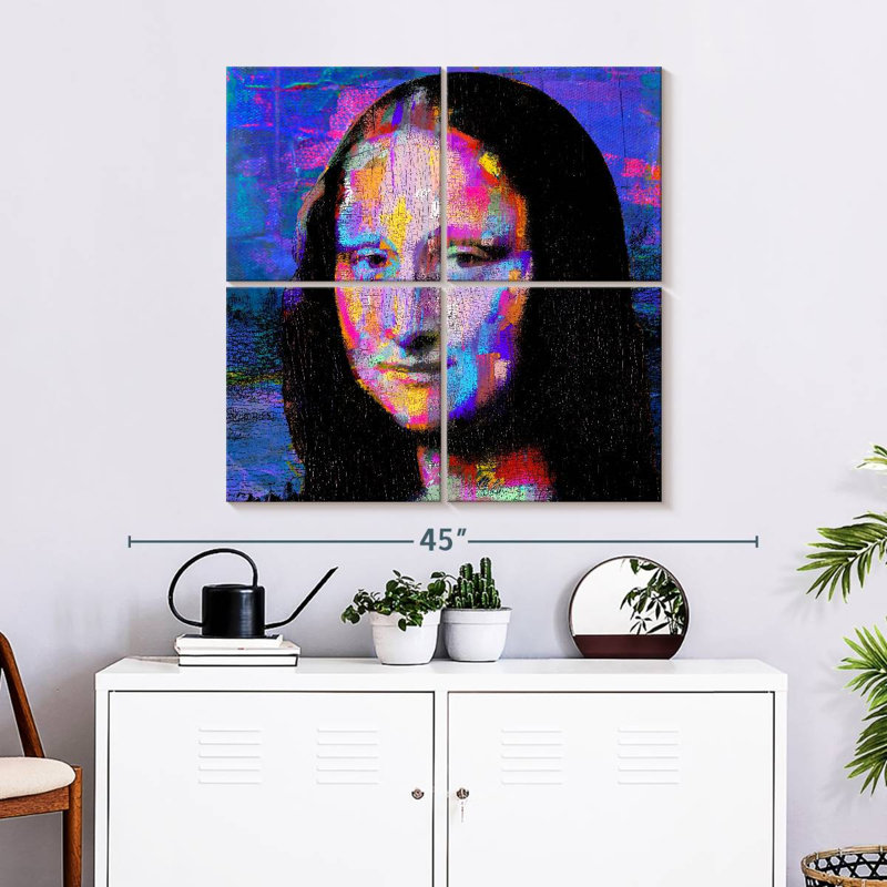 Leisha Mona Lisa électrifiée, H 32 po x l 32 po