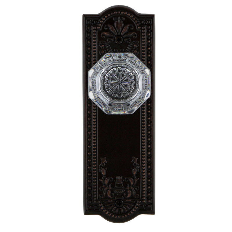 Meadows Plate with Waldorf Door Knob, 2-3/4”, Timeless Bronze