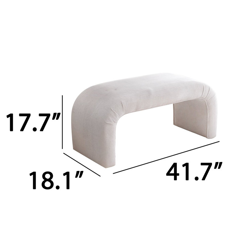 Banc en bois Zyliah, Blanc