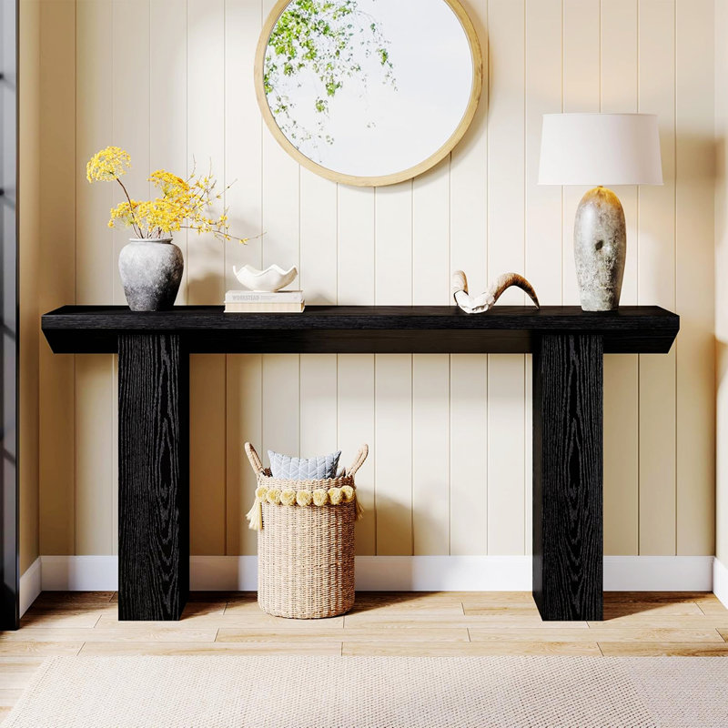 Farmhouse Console Table, Narrow Table For Entryway And Hallway