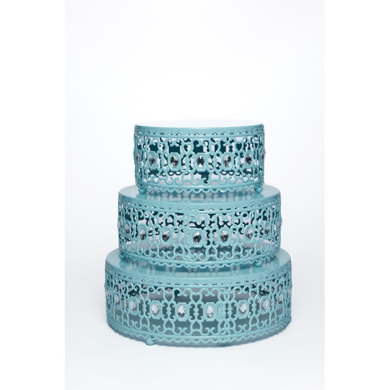 Présentoir à gâteaux 3 pièces Senaida Moroccan, Eau salée