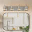 Applique murale 4 lumières avec abat-jour en verre transparent Modern-1305577053