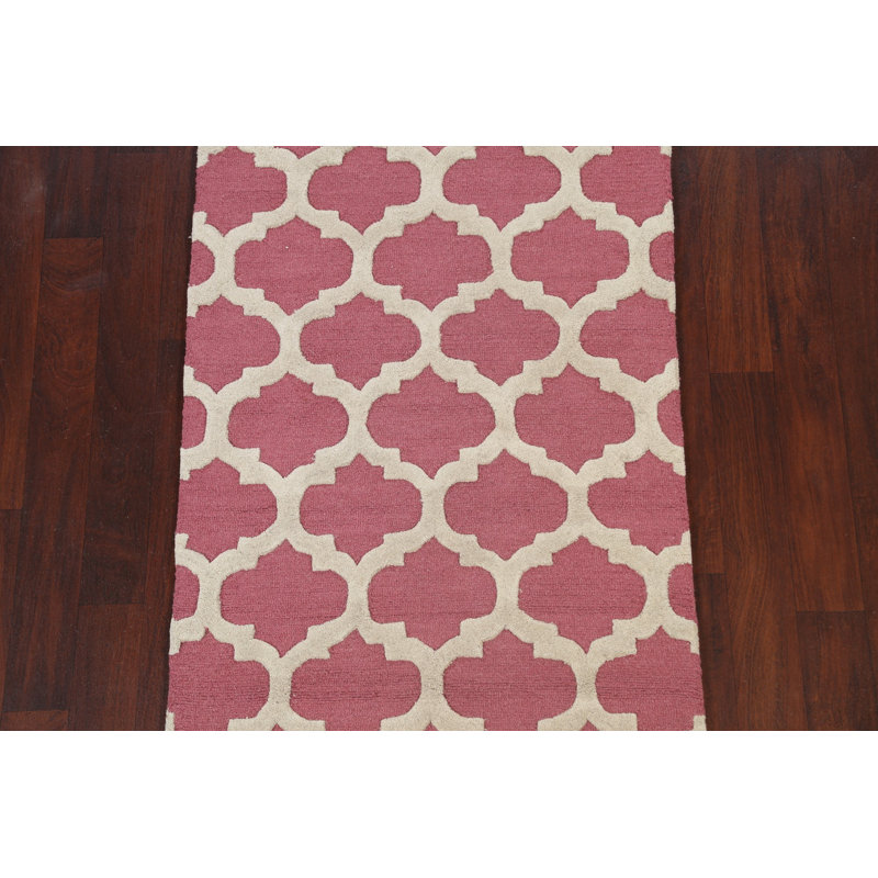 Wool Geometric Indoor Rug, Rectangle 3' x 5'