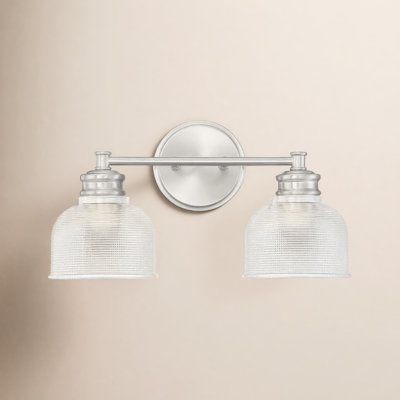 Besima 2 Light Ribbed Dimmable Vanity Light