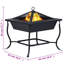 Gelantipy Fire Pit Black 42x42x45 cm Steel