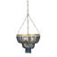 Lustre perlé en bois à 2 niveaux-50180713