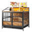 Cage pour chien avec rangement en métal et portes doubles-1993770773