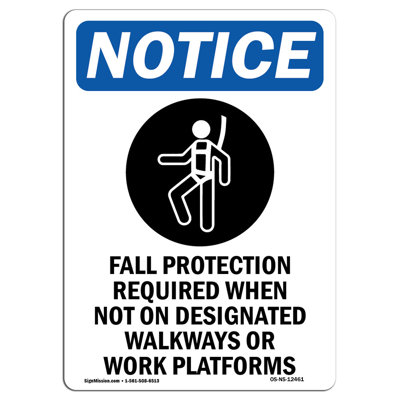 Fall Protection Required Sign