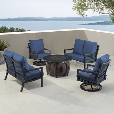 Ferruccia 6 - Person Patio Conversation Set with Cushions
