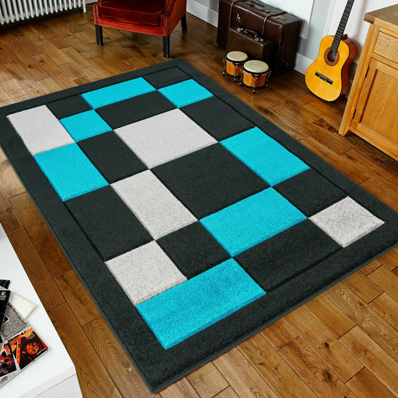 Yermolayeva Plaid Area Rug, Rectangle 60 x 110cm